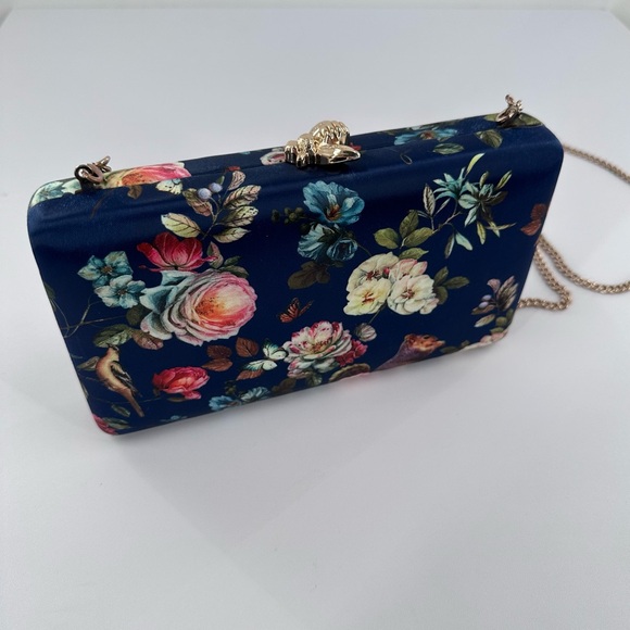 Satin Floral Clutch Crossbody Purse Two the Nines - Picture 5 of 13